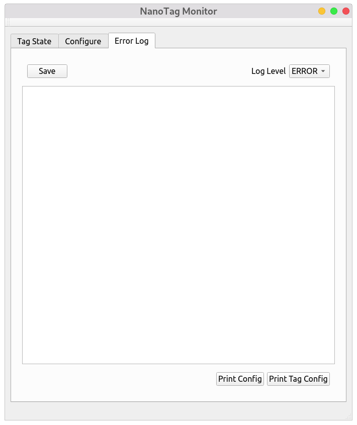 NanoTag Error Log
