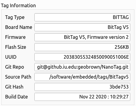 NanoTag Information